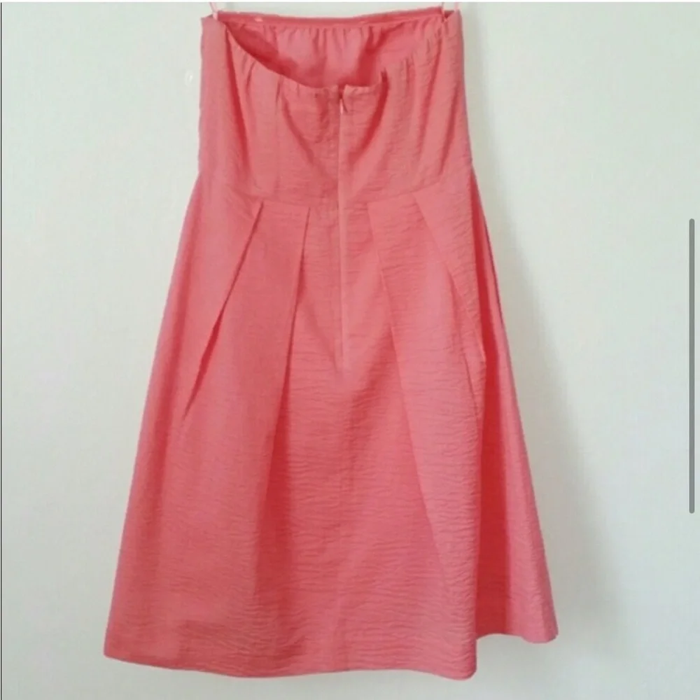 JCrew Pink Strapless Timeless Midlength Dress - Picture 2 of 4